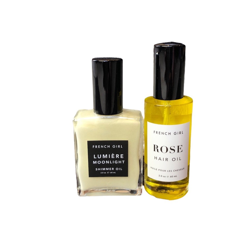 French Girl Bundle Rose Hair Oil & Lumière Moonlight Shimmer Oil $88 Value!
